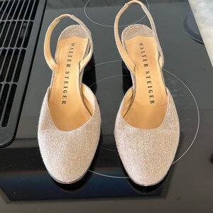 Walter Steiger Beige Slingback Heels